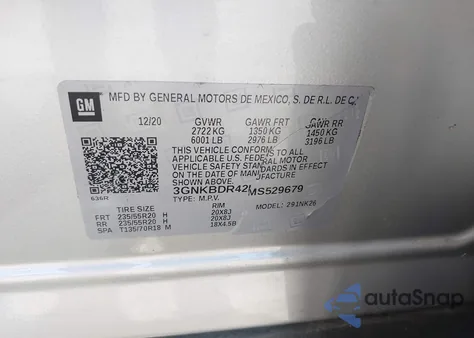 2021 Chevrolet Blazer Fwd 3Lt from USA, damaged, VIN 3GNKBDR42MS529679